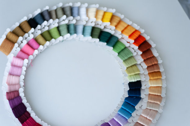 色彩缤纷的线轴、踏板组成的DIY世界。图片下载