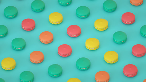 色彩斑斓的杏仁饼图片下载