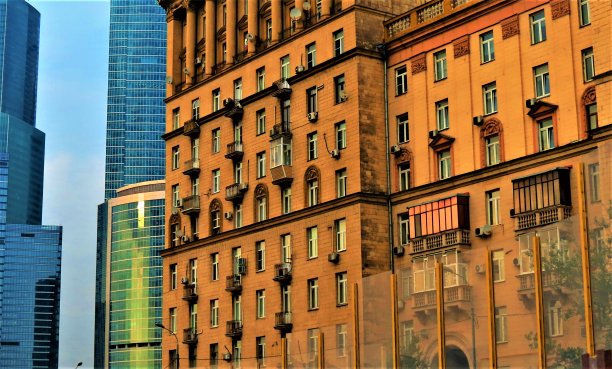 莫斯科的摩天大楼。图片下载