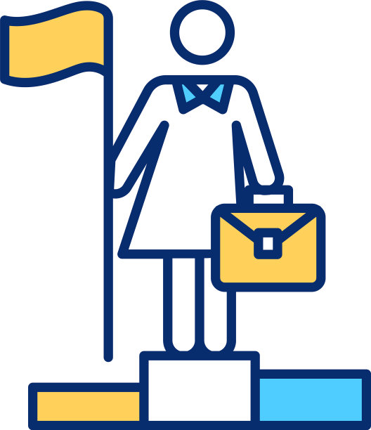 成功的职业女性RGB颜色图标图片下载