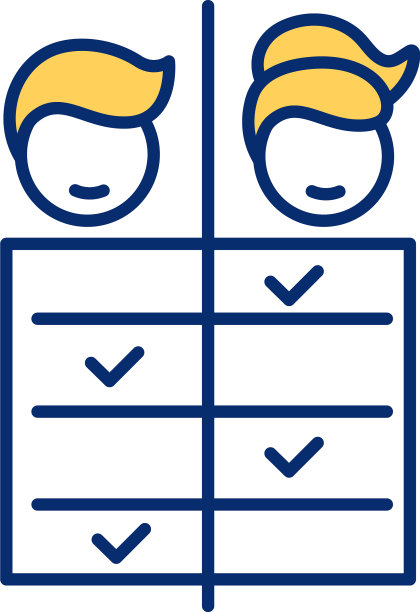 工作划分为男女RGB颜色图标图片下载