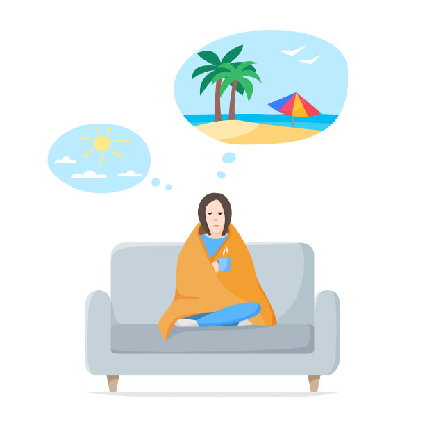 女人梦想假期旅行和温暖图片下载