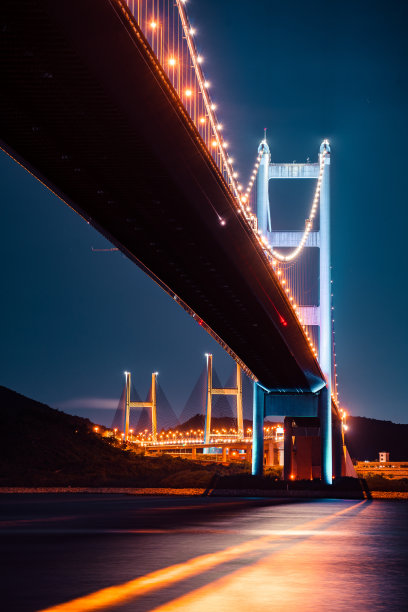 青马桥夜景图片下载