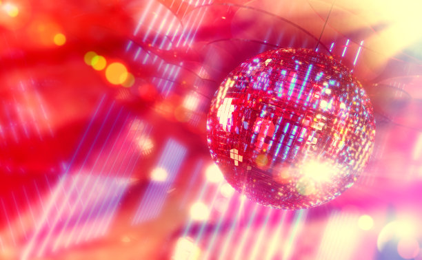 迪斯科球与丰富多彩的背景图片下载