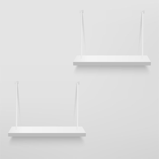 展示用的白色架子。矢量图图片下载