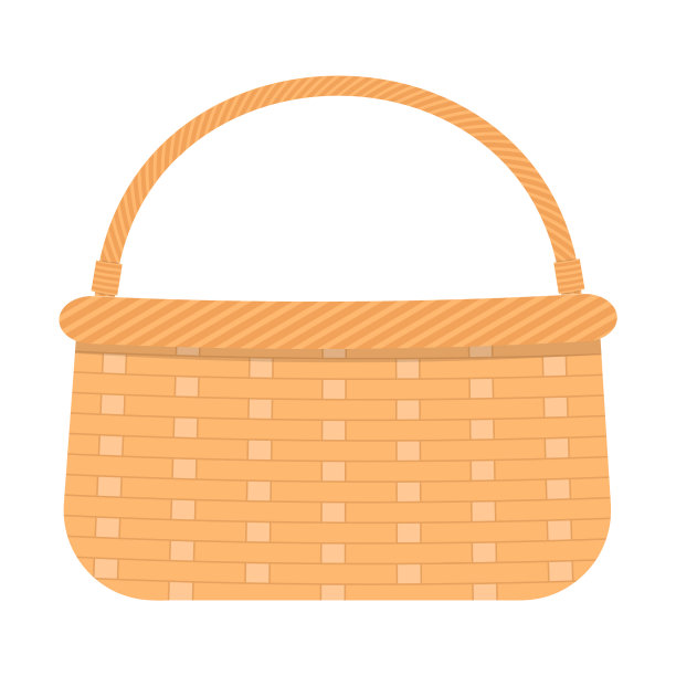 柳条编织的野餐篮子，用来装食物和饮料图片下载