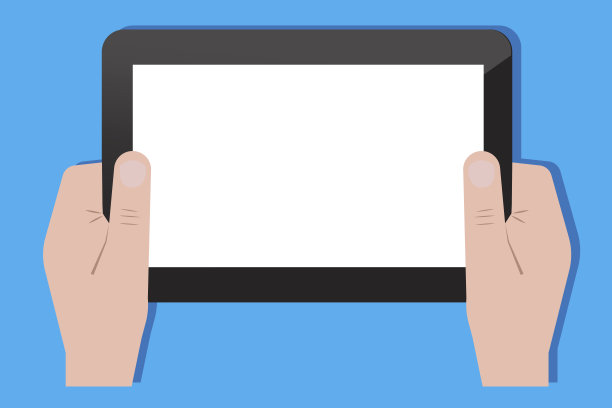 平板电脑。智能设备。数字通信。手触屏图标。股票的形象。矢量插图。每股收益10。图片下载