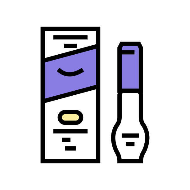 脱脂液体睫毛颜色图标矢量插图图片下载