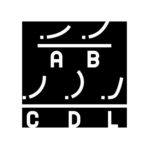 不同类型的假睫毛字形图标矢量插图图片下载