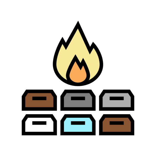 集体宠物葬礼颜色图标矢量插图图片下载