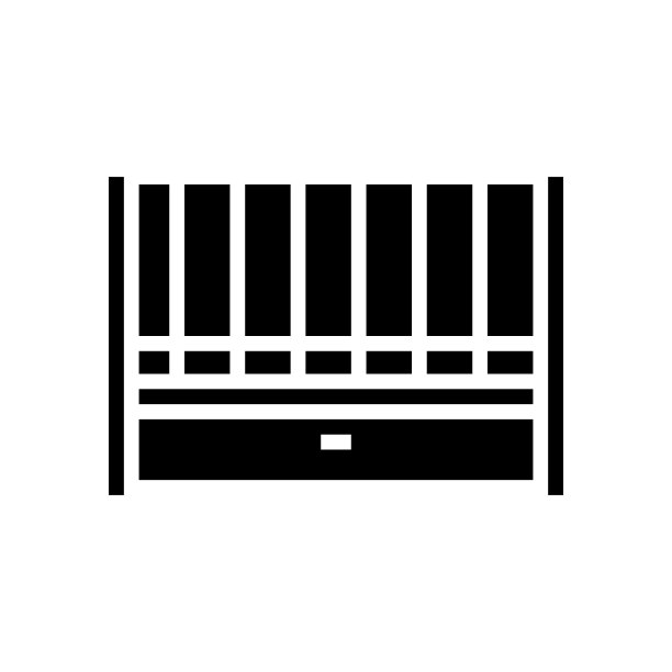 婴儿婴儿字形图标矢量插图图片下载