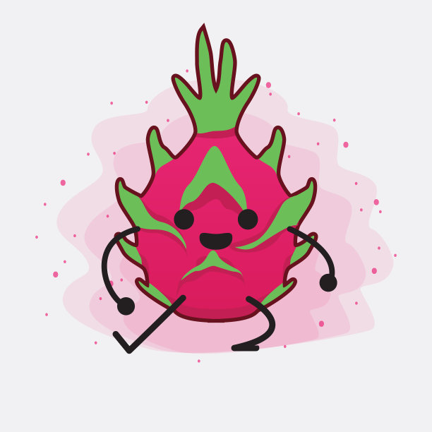 可爱的龙果吉祥物人物图片下载