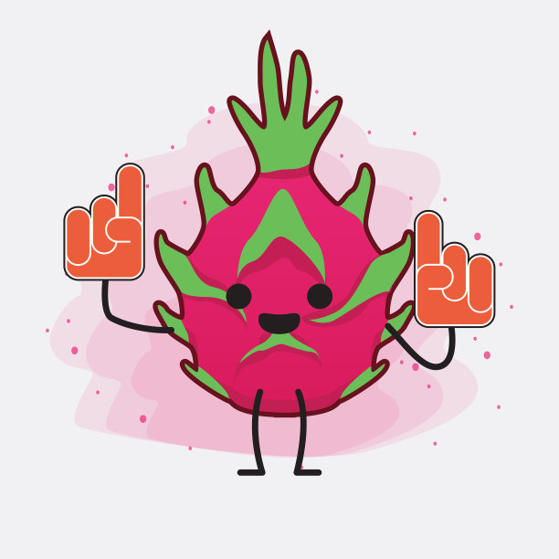 可爱的龙果吉祥物人物图片下载