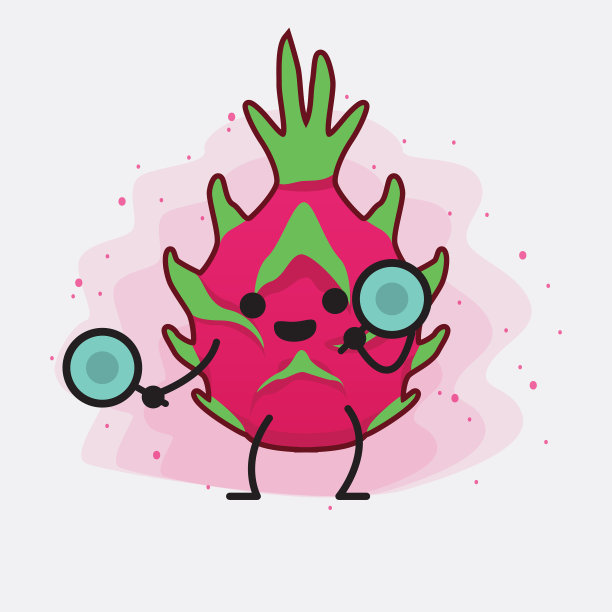 可爱的龙果吉祥物人物图片下载