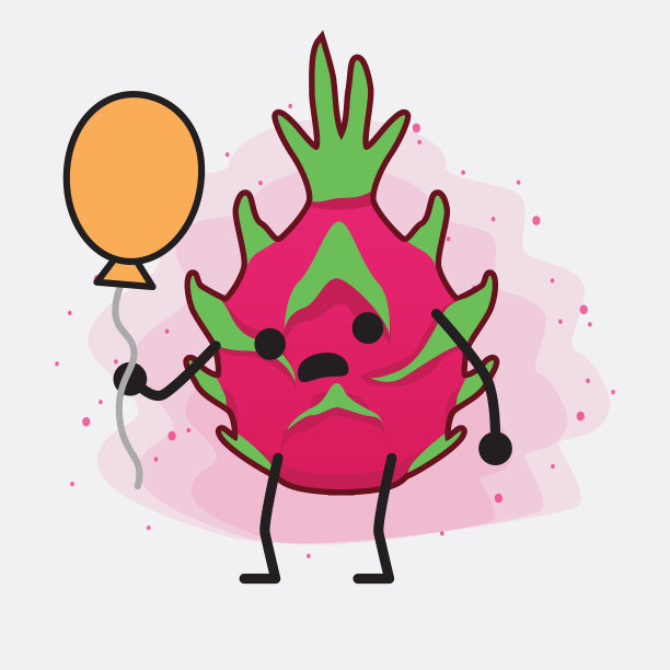 可爱的龙果吉祥物人物图片下载