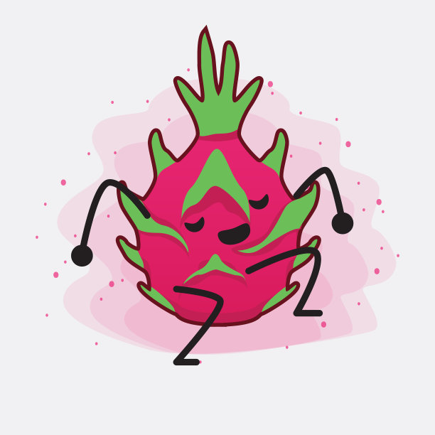 可爱的龙果吉祥物人物图片下载