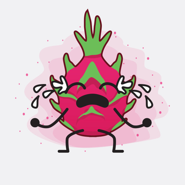 可爱的龙果吉祥物人物图片下载