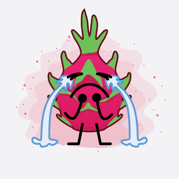 可爱的龙果吉祥物人物图片下载