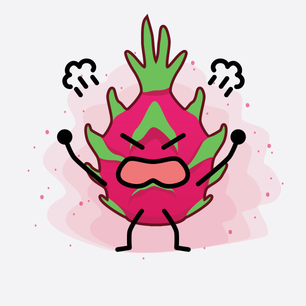 可爱的龙果吉祥物人物图片下载