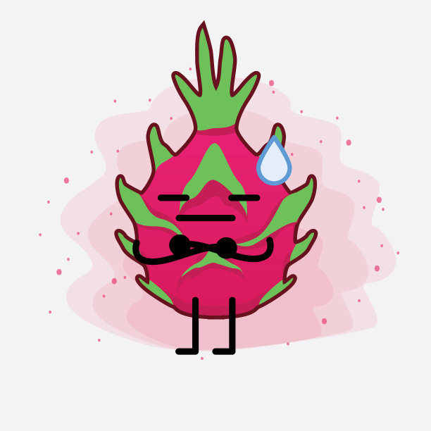 可爱的龙果吉祥物人物图片下载