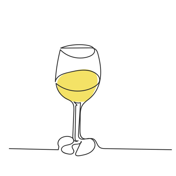 连续线条艺术或单线条酒杯庆祝有趣的概念图片下载