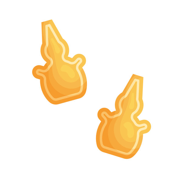 一套扁平的姜饼曲奇在白色。图片下载