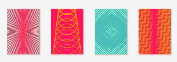 抽象形状覆盖和模板与线几何元素。图片下载