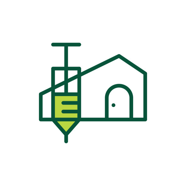 疫苗屋家庭注射标志图标图片下载