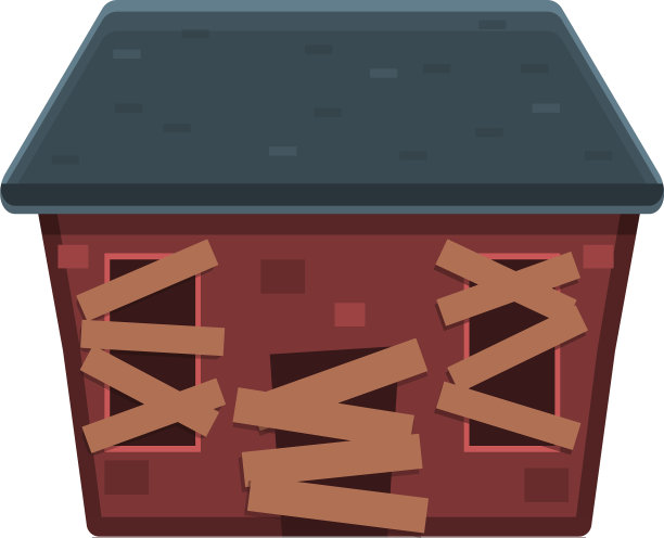 派对令人毛骨悚然的房子图标卡通风格图片下载