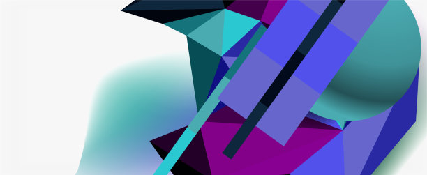 新潮的3d几何构图设计模板图片下载