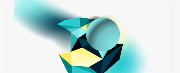 新潮的3d几何构图设计模板图片下载