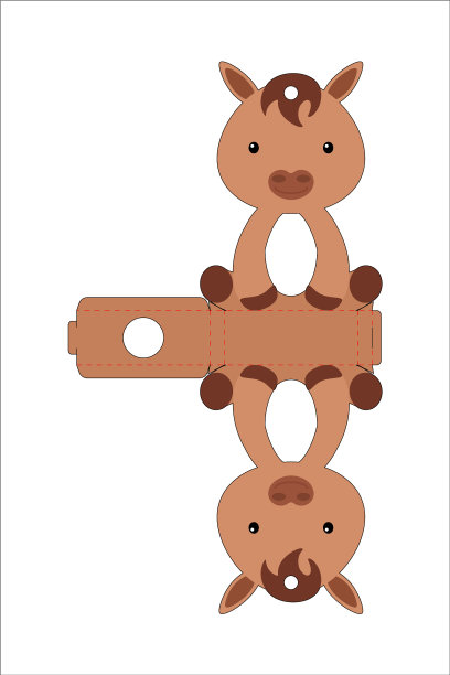 可爱的复活节蛋持有人马模板零售图片下载