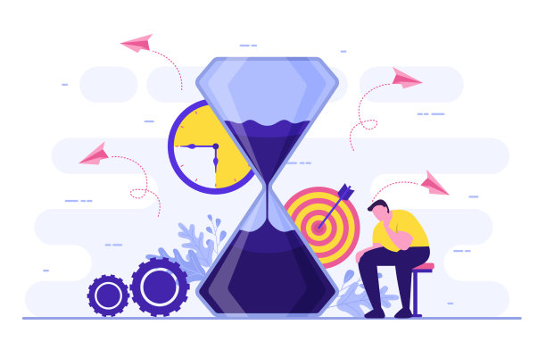 商人思考时间管理业务图片下载