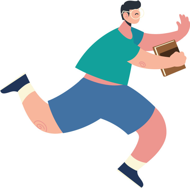 学生手里拿着书跑回学校图片下载