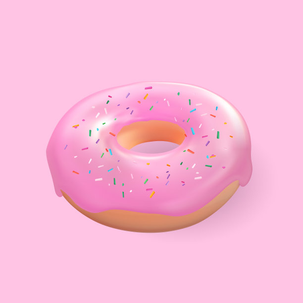 逼真的3d甜甜甜圈eps10图片下载