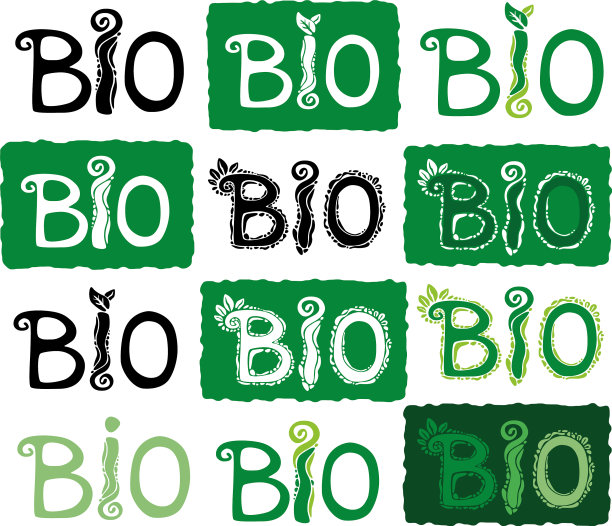 生物花卉排版设计手绘字母图片下载