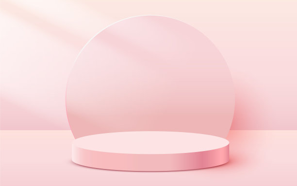 抽象场景背景圆柱体裙房粉红图片下载