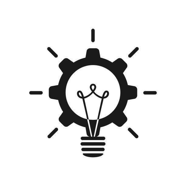 灯和齿轮-一个创新的灯和齿轮。网页设计。图片下载