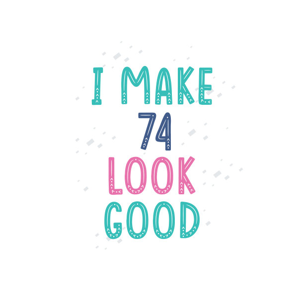 我让74岁看起来很好74岁生日庆典图片下载