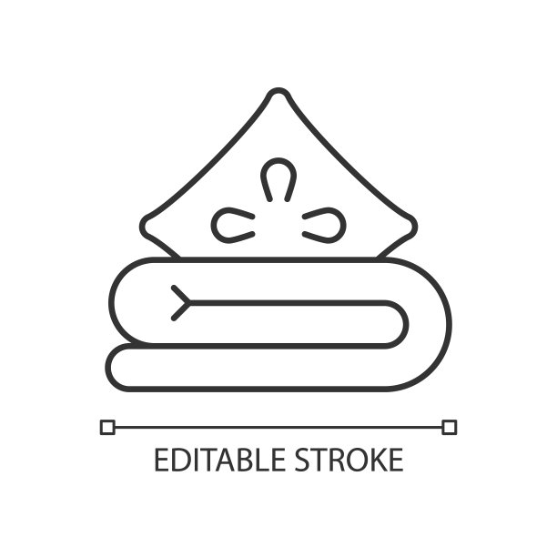 床上亚麻线形图标图片下载