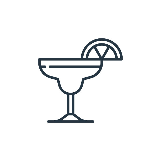 玛格丽塔图标向量从五月节概念。细线插图玛格丽塔可编辑的笔触。玛格丽塔线性标志用于网页和移动应用程序，标志，印刷媒体。图片下载