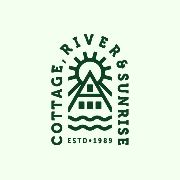 小屋或木屋的标志设计简约现代图片下载