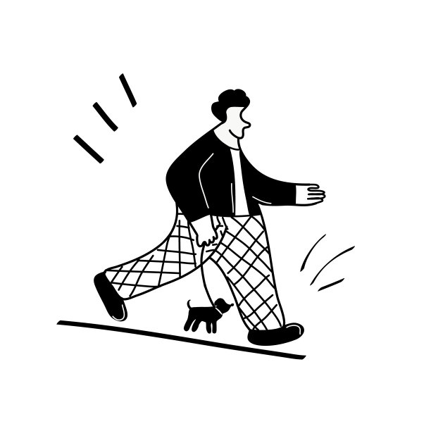 带着狗的男人图片下载