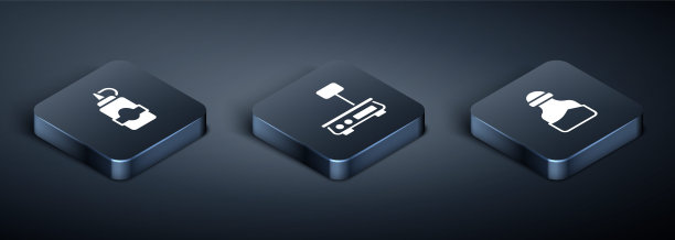 设置等距酱瓶，香料罐和电子秤图标。向量图片下载