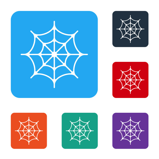 白色蜘蛛网图标孤立在白色背景图片下载