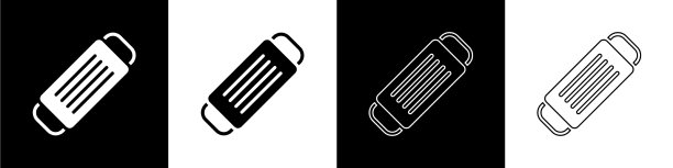 设置医用防护口罩图标为黑色隔离图片下载