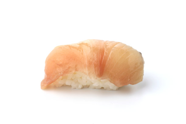 寿司黄尾金枪鱼孤立在白色背景图片下载