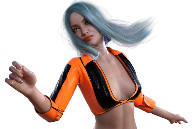 美丽的女人时尚3d插图孤立在白色的背景图片下载