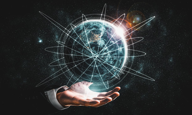 覆盖地球的全球网络连接，以创新感知为纽带图片下载