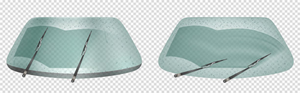 刮水器把雨点从汽车挡风玻璃上刮干净图片下载